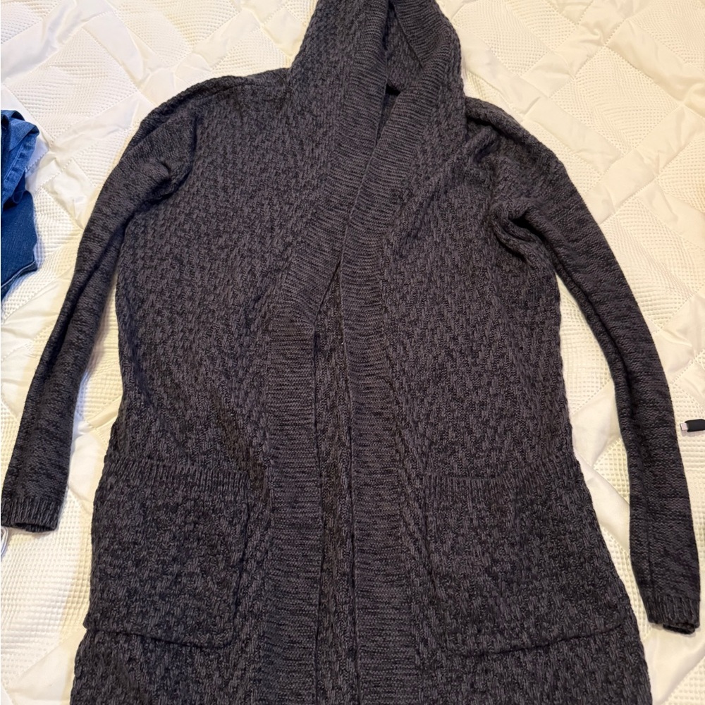 Merona Gray Cable Knit Cardigan Sweater
